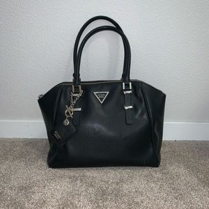 Designer Guess black leather handbag
